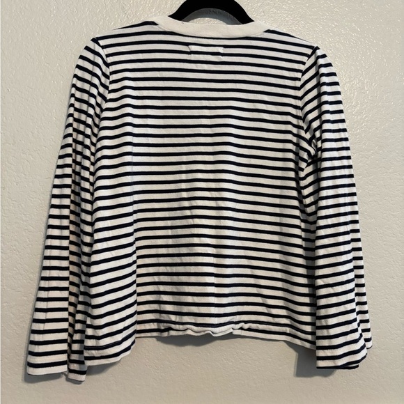 Madewell Blue & White striped Rivet & Thread Bell-Sleeve Tee Size XXS - Picture 6 of 6
